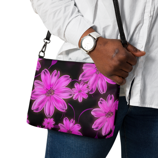 Pink Daisy Crossbody Bag