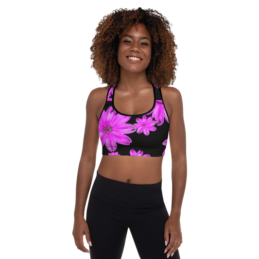 Flowery Padded Sports Bra