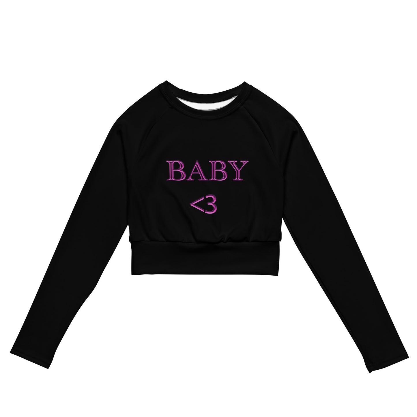 "Baby <3" Long-Sleeved Crop Top