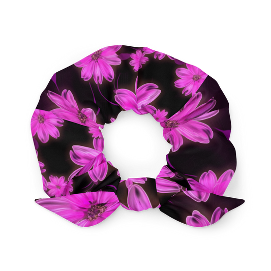 Pink Daisy Scrunchie