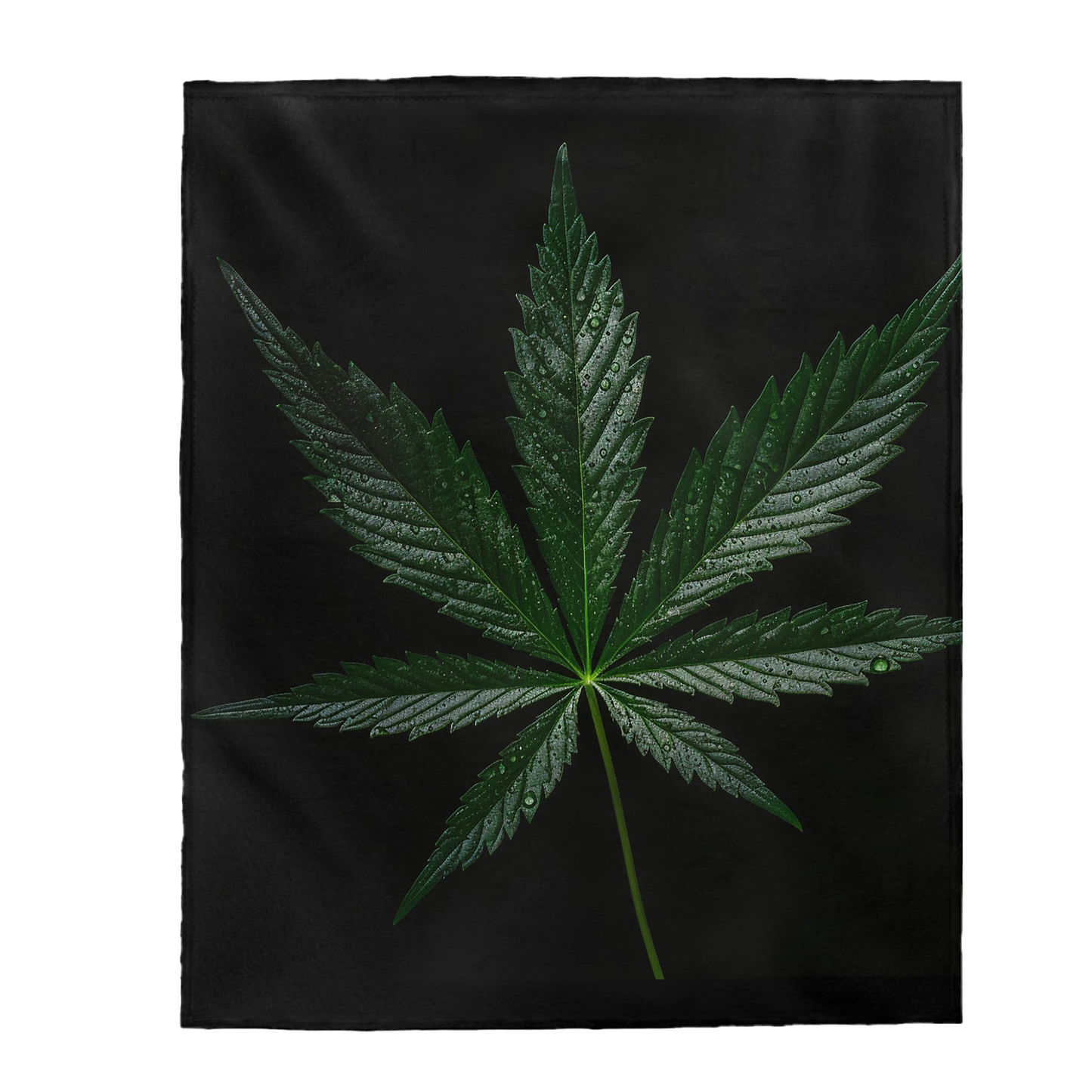 Marijuana Leaf Plush Blanket