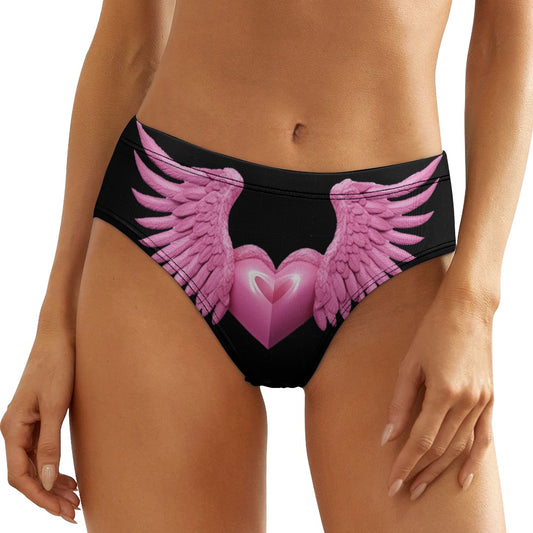 Pink Heart Women's Low Waist Panties