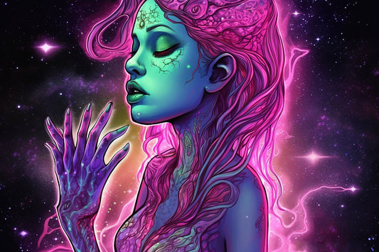 Fantasy Cosmic Goddess Poster