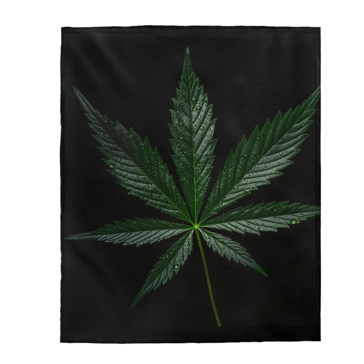 Marijuana Leaf Plush Blanket